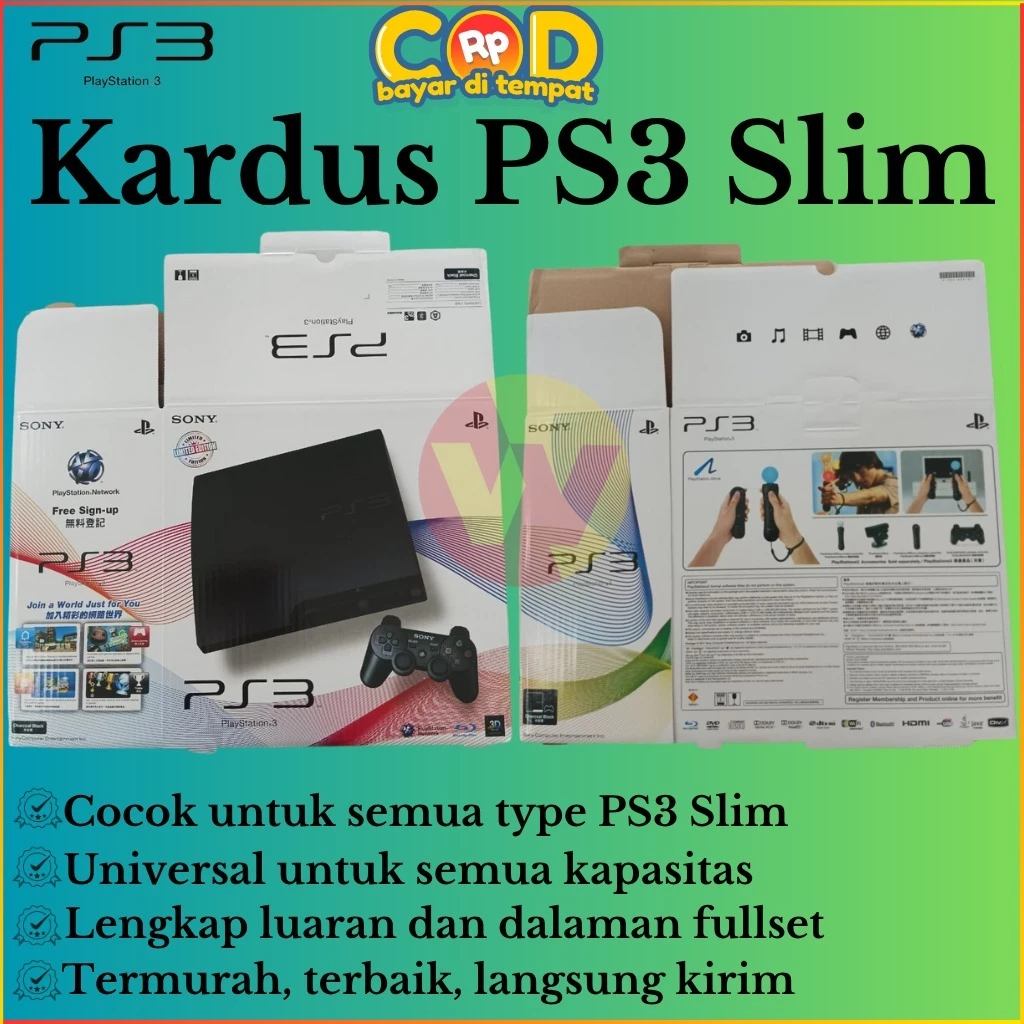 dus ps3 slim box playstation 3 slim luaran dan dalaman
