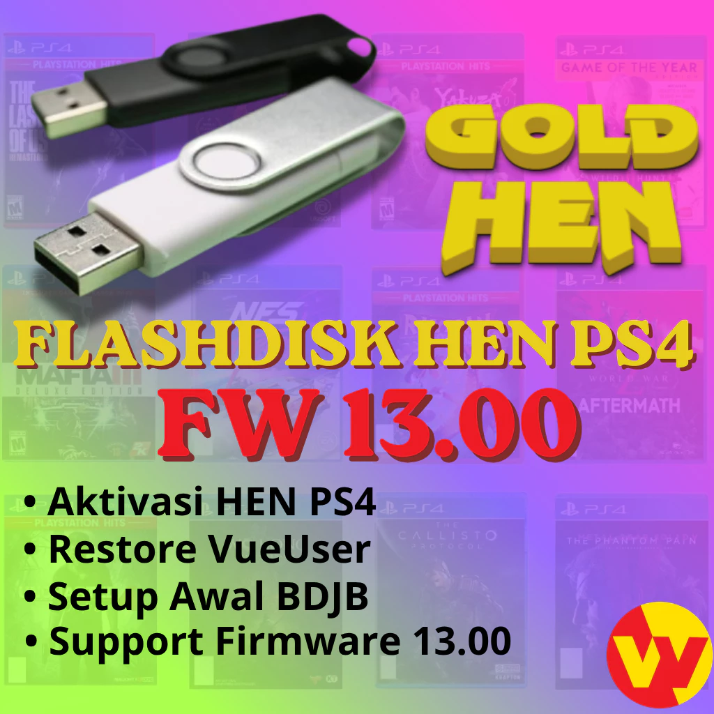 Flashdisk Dongle Aktivasi HEN PS4 FW 13.00 + Support BDJB Siap Pakai