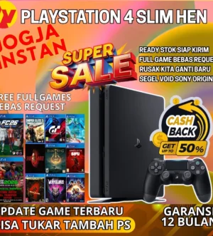 SONY PLAYSTATION 4 SLIM ORIGINAL HEN PS4 SLIM HEN 2TB HEN ORIGINAL BONUS BANYAK GAMES HITS PERMANEN