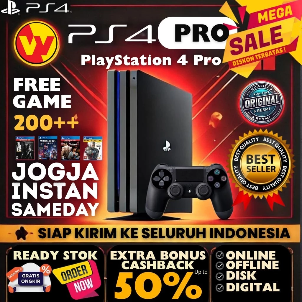 PS4 PRO ORIGINAL HEN PLAYSTATION 4 PRO HEN / ORIGINAL BONUS BANYAK GAMES HITS FIRMWARE TERBARU BEBAS REQUEST