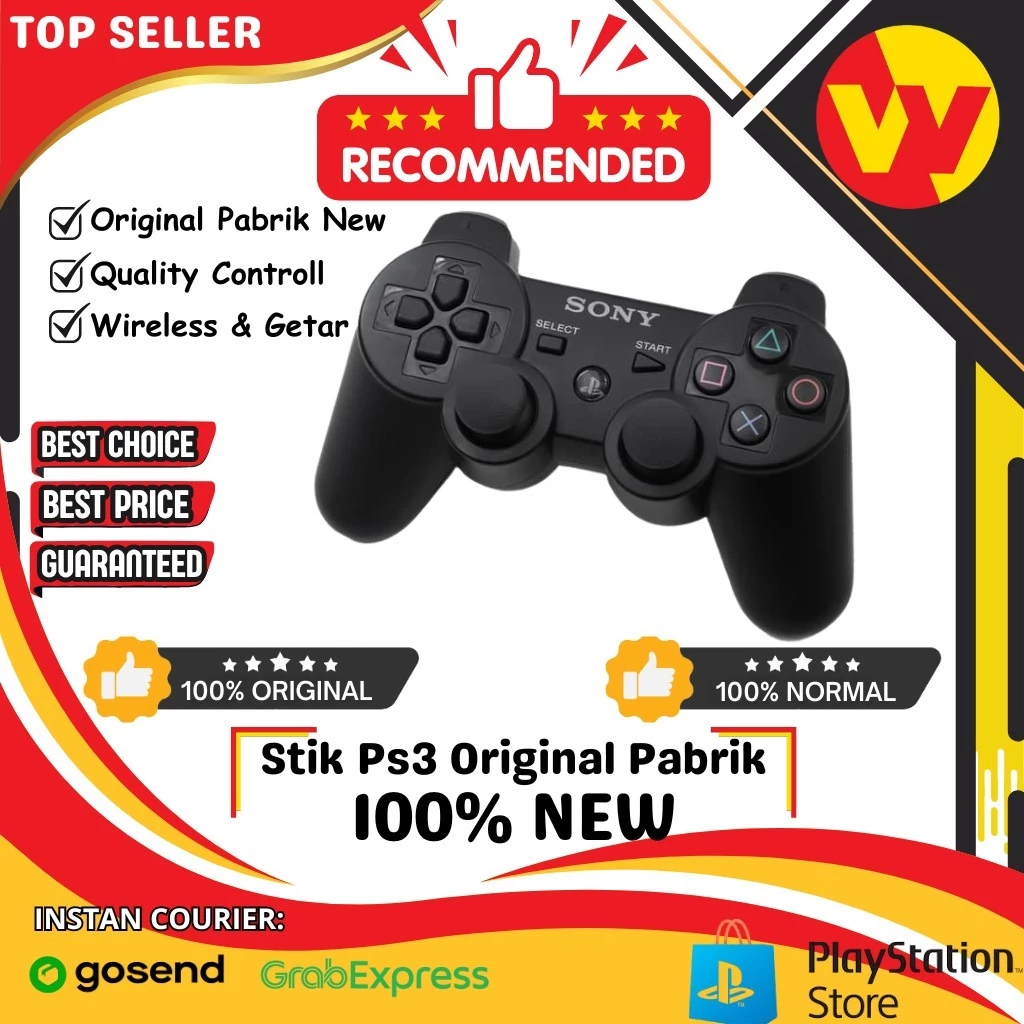 STIK PS3 OP / Stik Ps3 Original Pabrik wireless + cas
